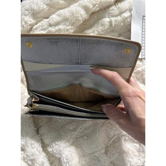 Prada Long Wallet Cream, silver & white with COA - Picture 3 of 10